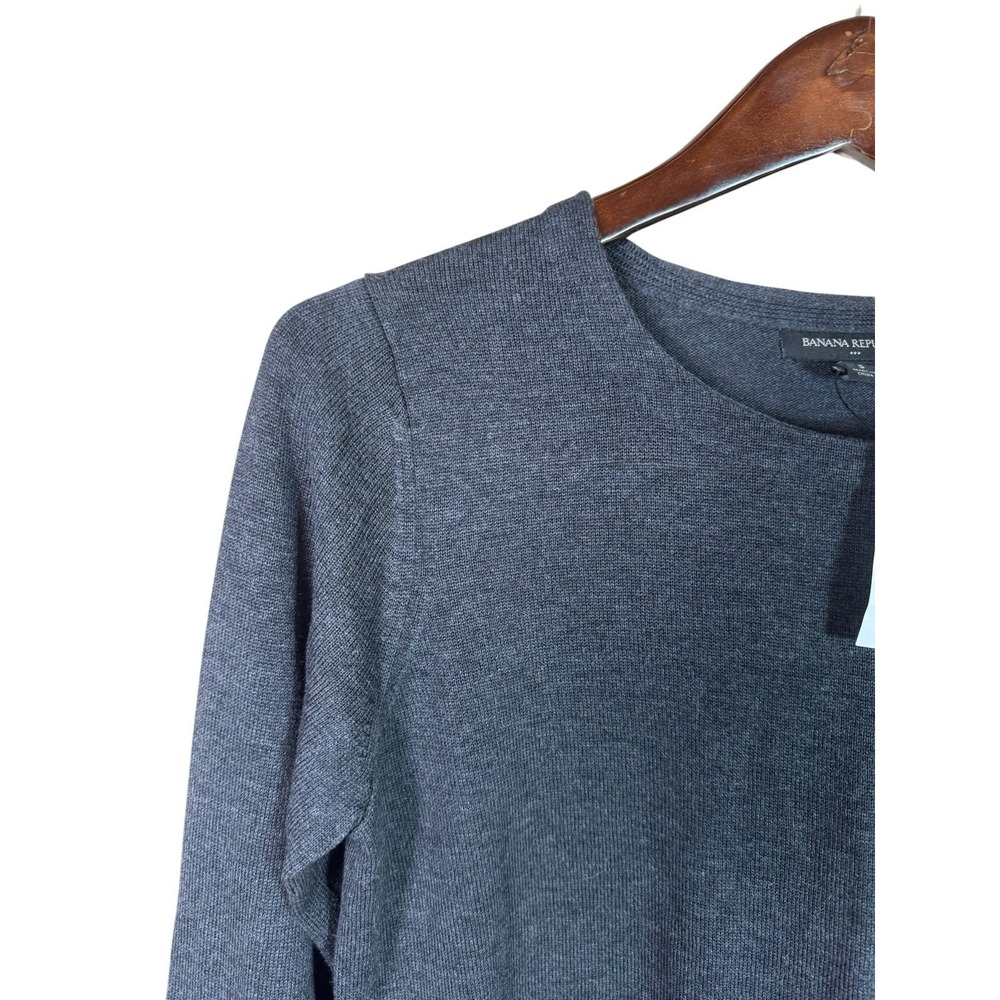 NWT Banana Republic Womens‎ Charcoal Long Sleeve Sweater Size S - Picture 3 of 7